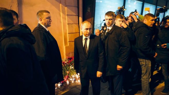Kreml portlash Putinning Peterburgga tashrifi vaqtida ro'y berganiga e`tibor qaratdi