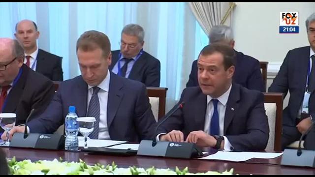 Shavkat Mirziyoyev Dmitriy Medvedevni qabul qildi (02/11/2017)